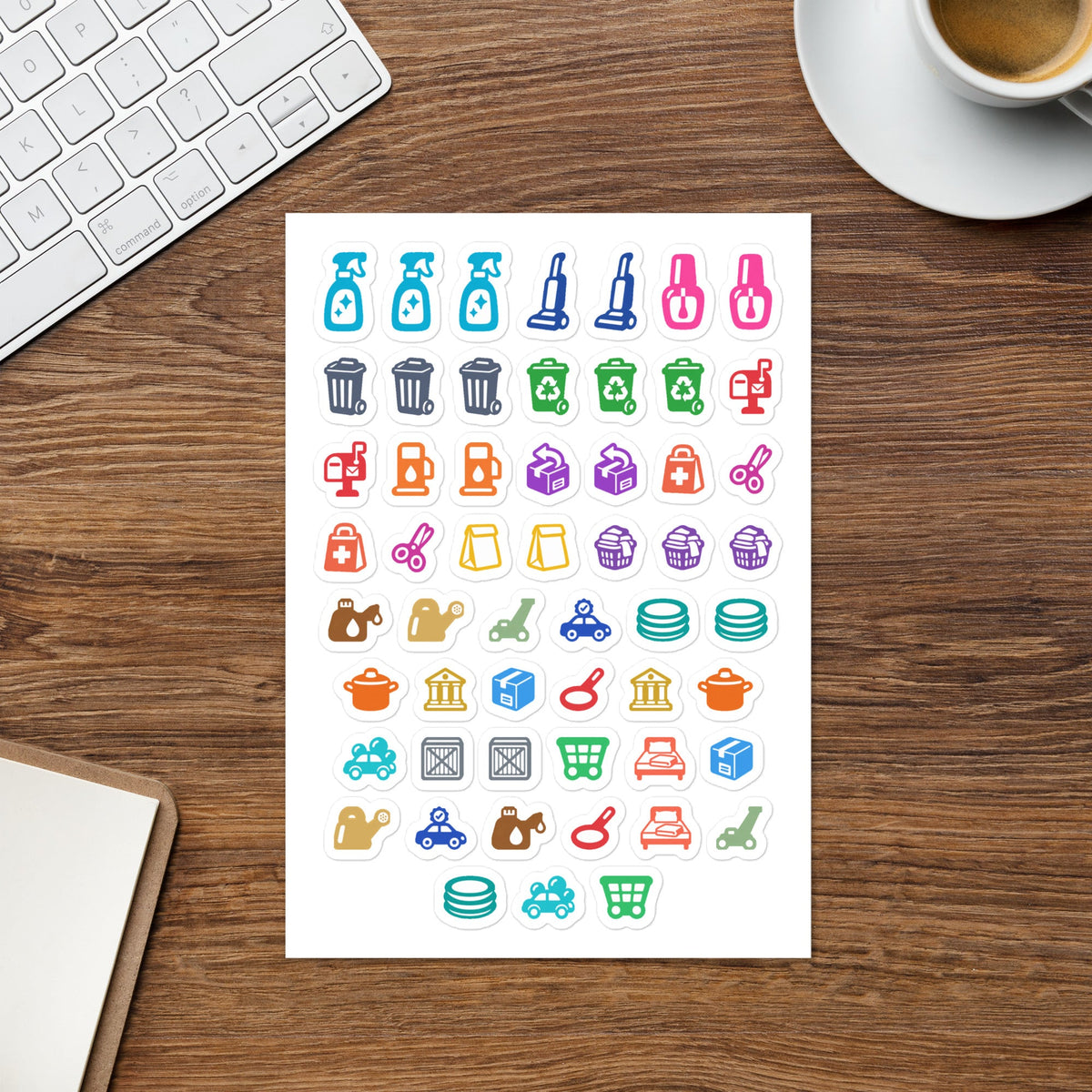Everyday essentials sticker sheets