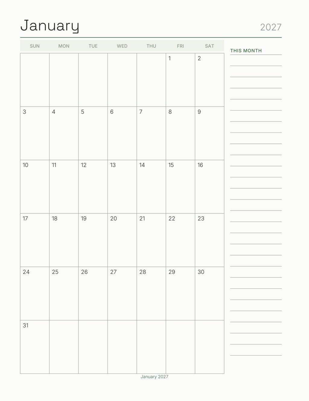 The Season Ticket Planner 2027 — sample page 6