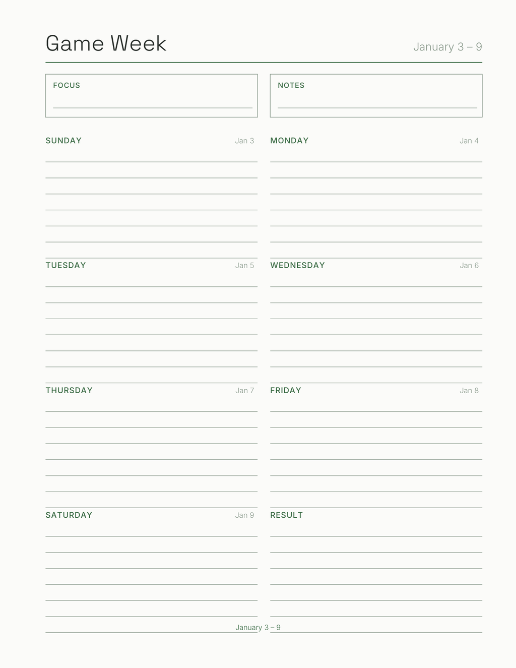 The Season Ticket Planner 2027 — sample page 7