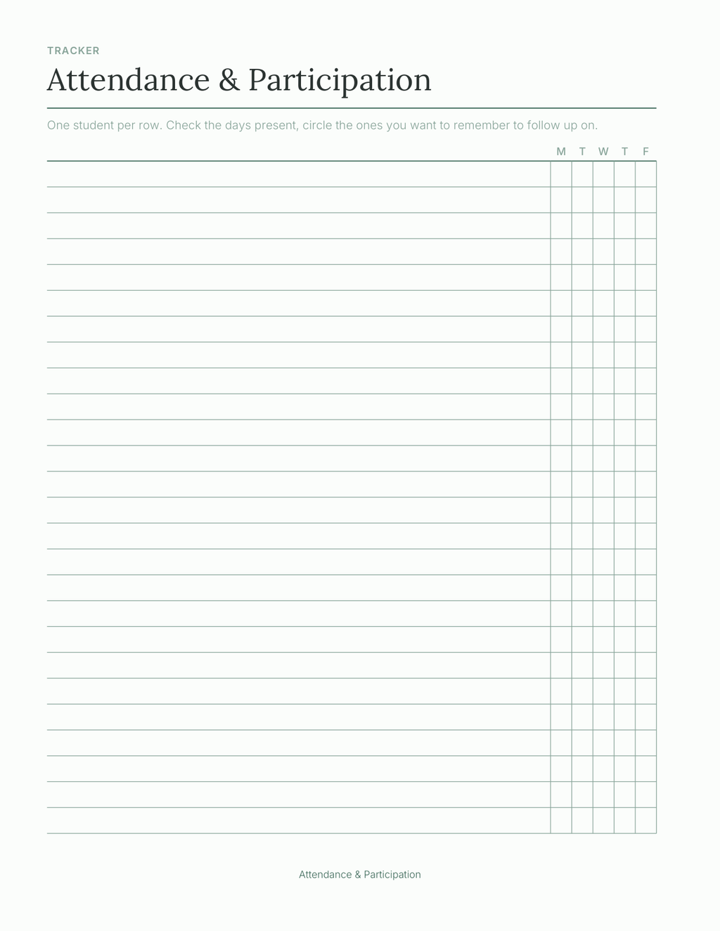 The Teacher's Planner 2027 — sample page 4
