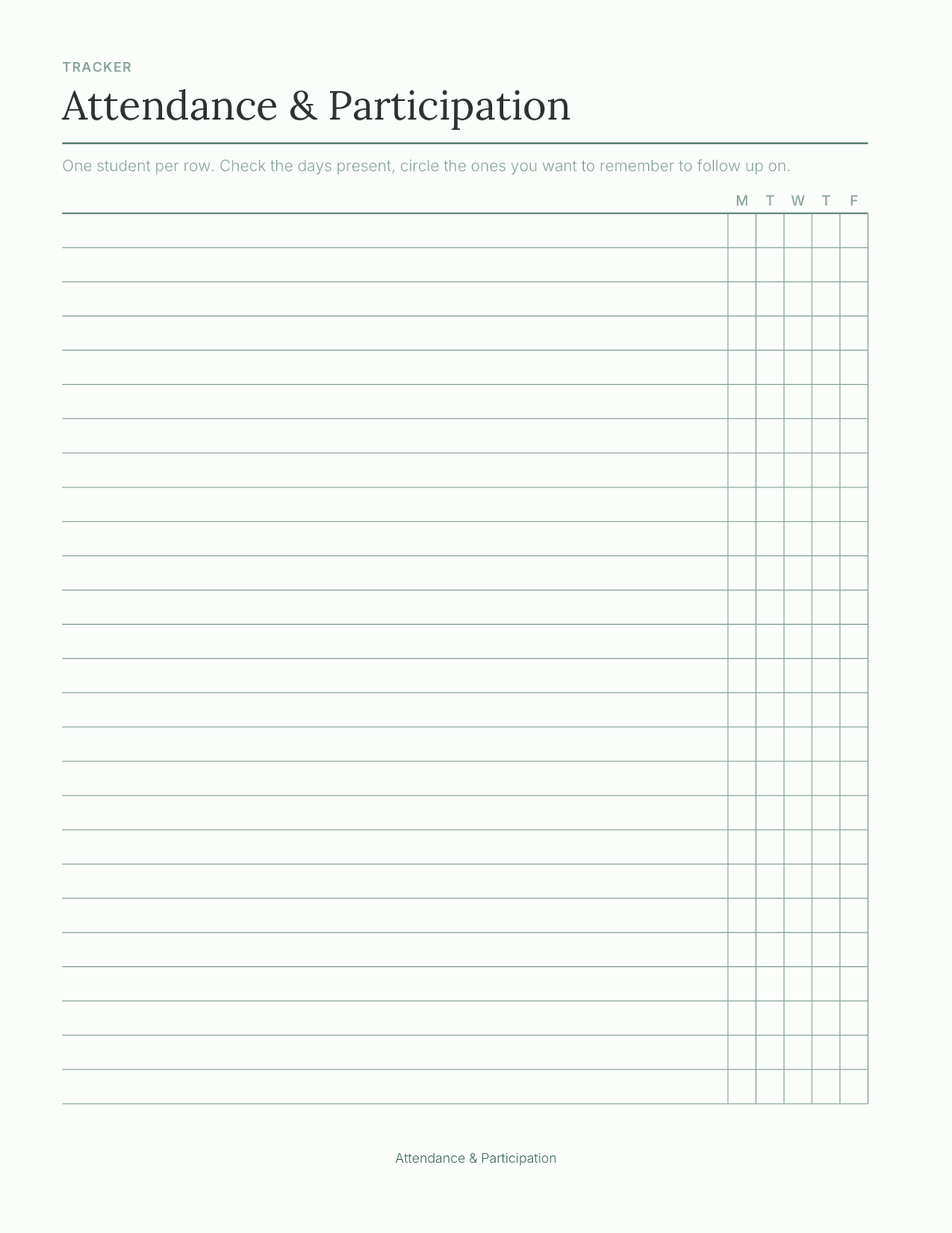 The Teacher's Planner 2027 — sample page 4
