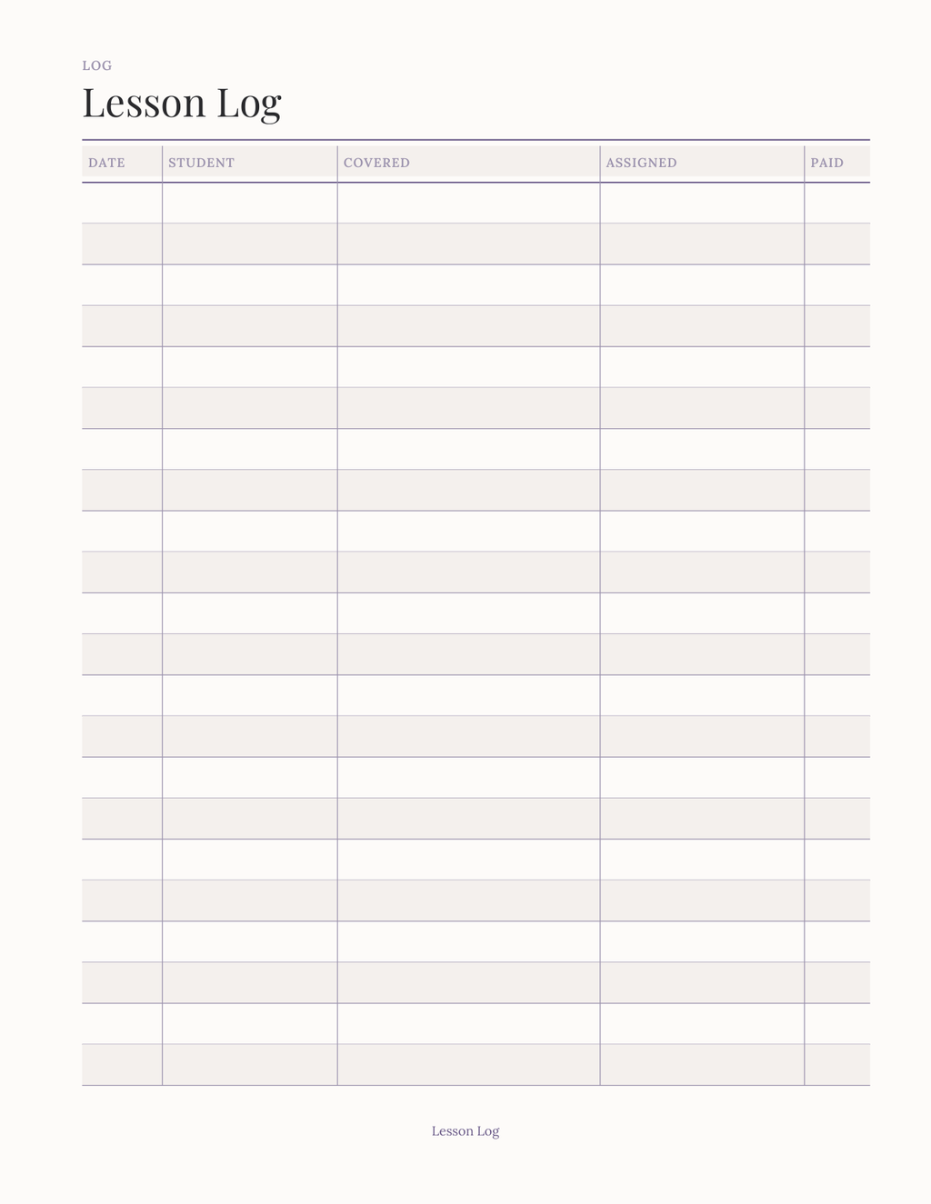 The Private Studio Planner 2027 — sample page 3