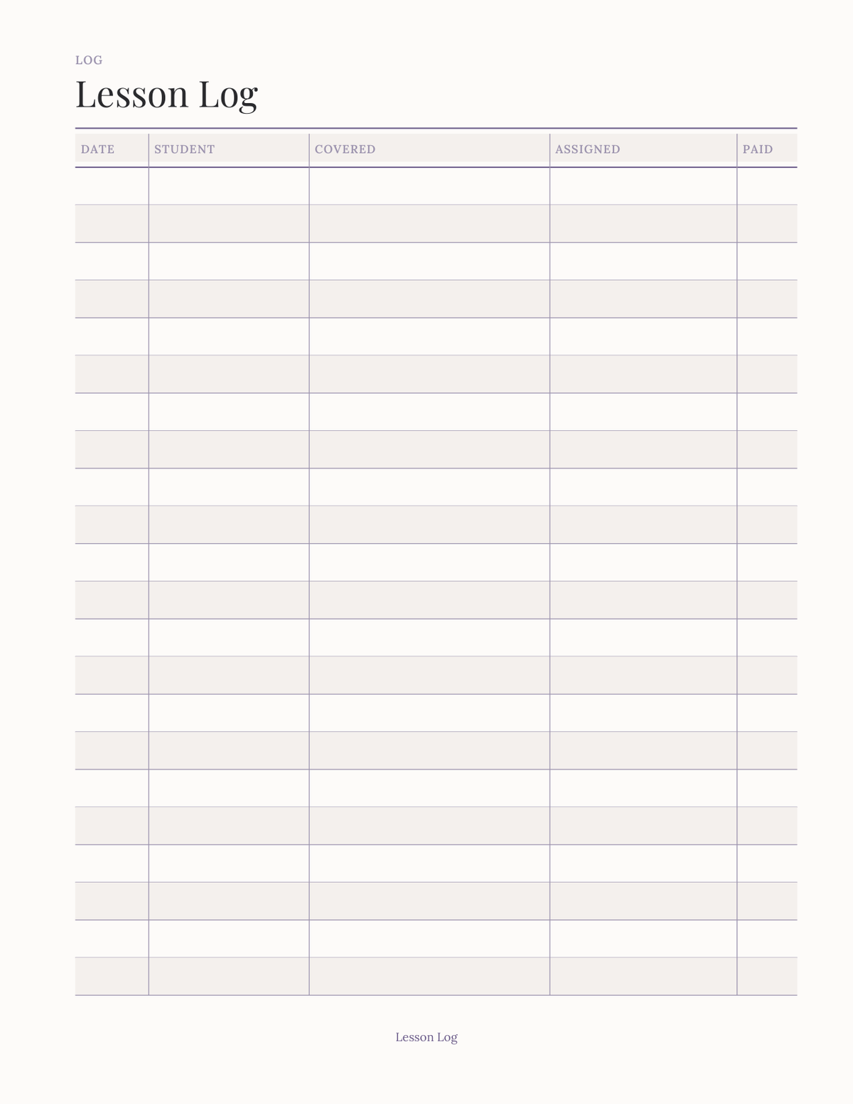The Private Studio Planner 2027 — sample page 3