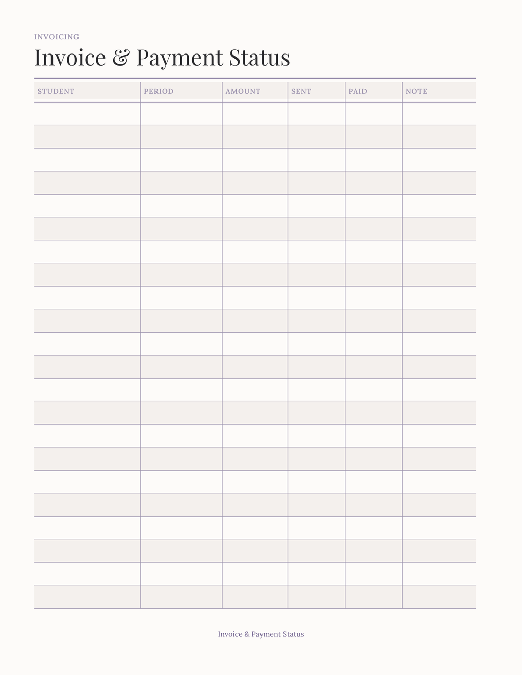 The Private Studio Planner 2027 — sample page 4