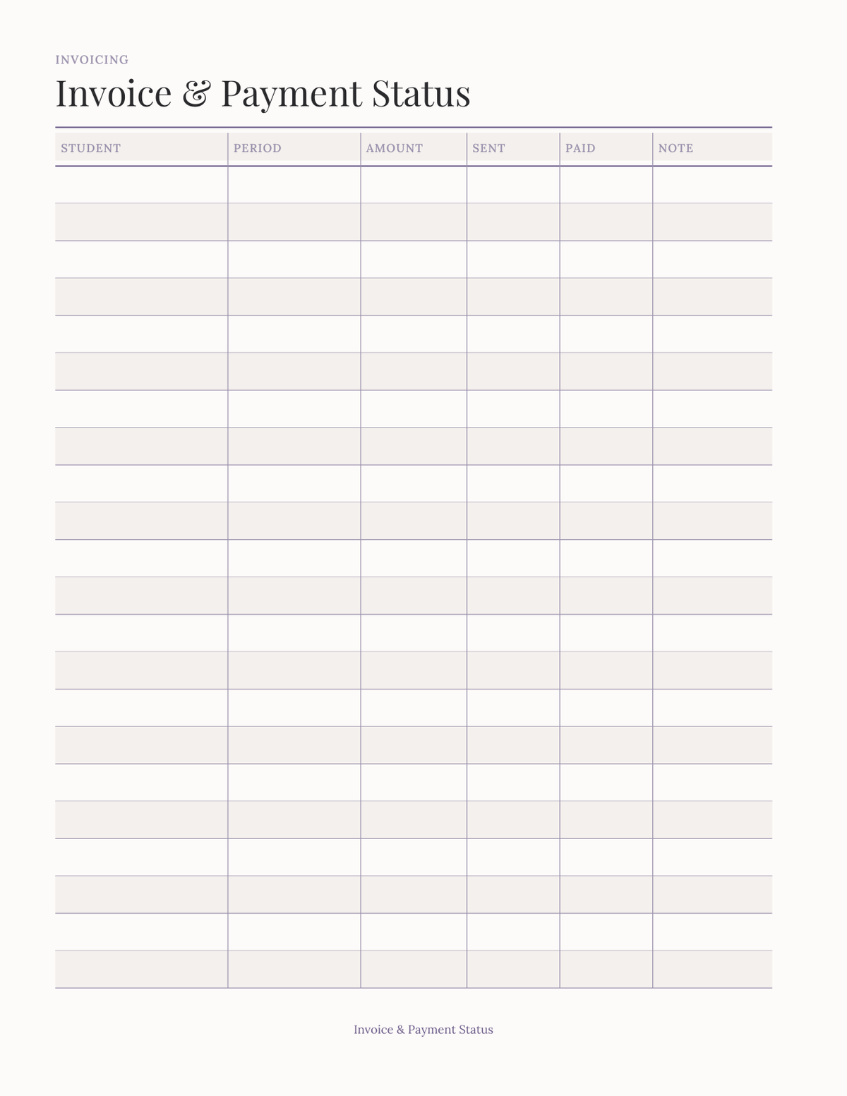 The Private Studio Planner 2027 — sample page 4