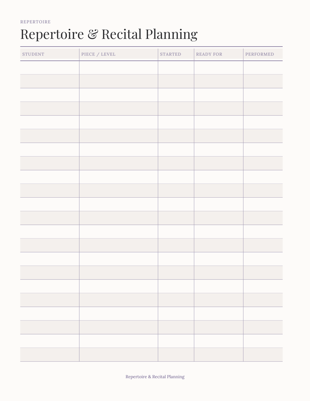 The Private Studio Planner 2027 — sample page 8