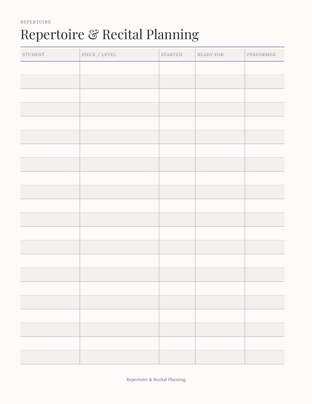 The Private Studio Planner 2027 — sample page 8
