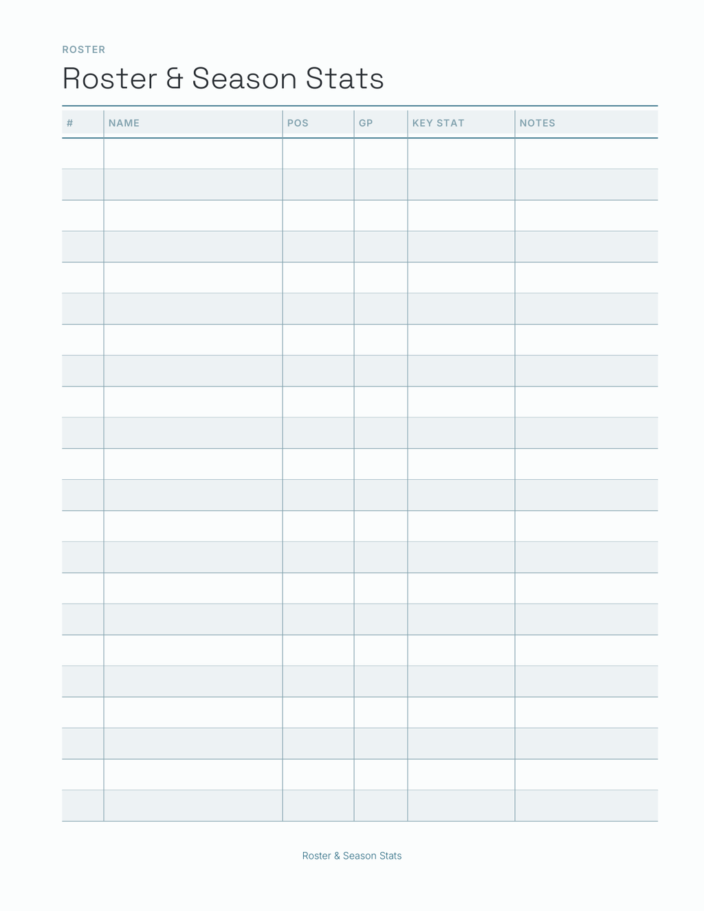 The Coach's Season Planner 2027 — sample page 3