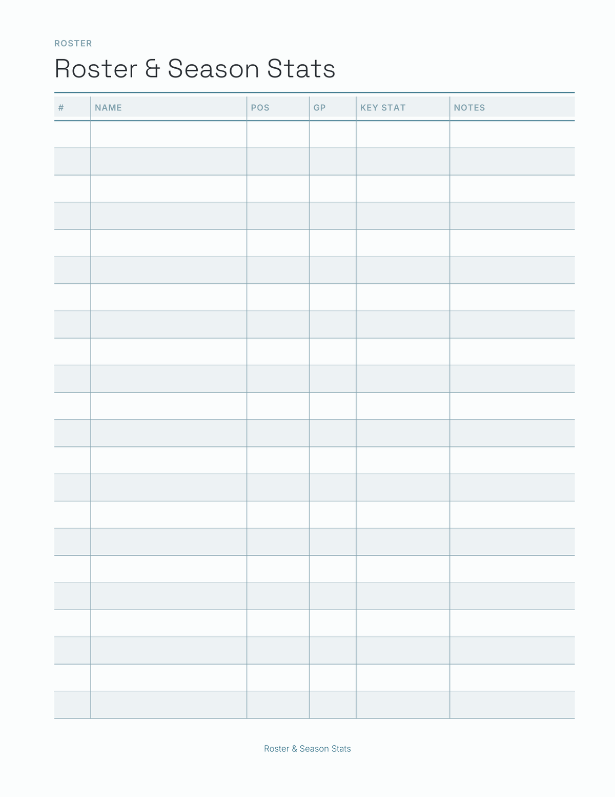 The Coach's Season Planner 2027 — sample page 3