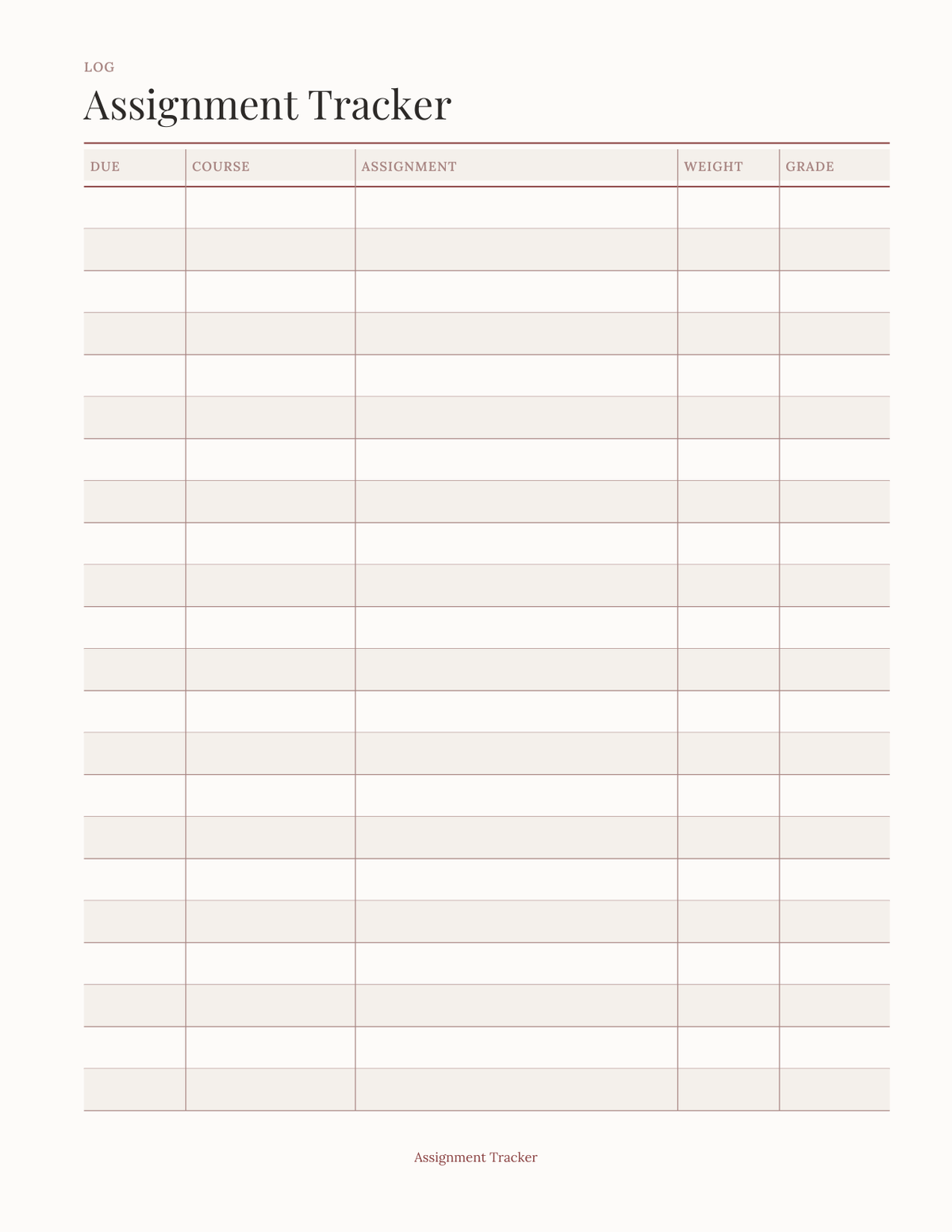 The College Semester Planner 2027 — sample page 3