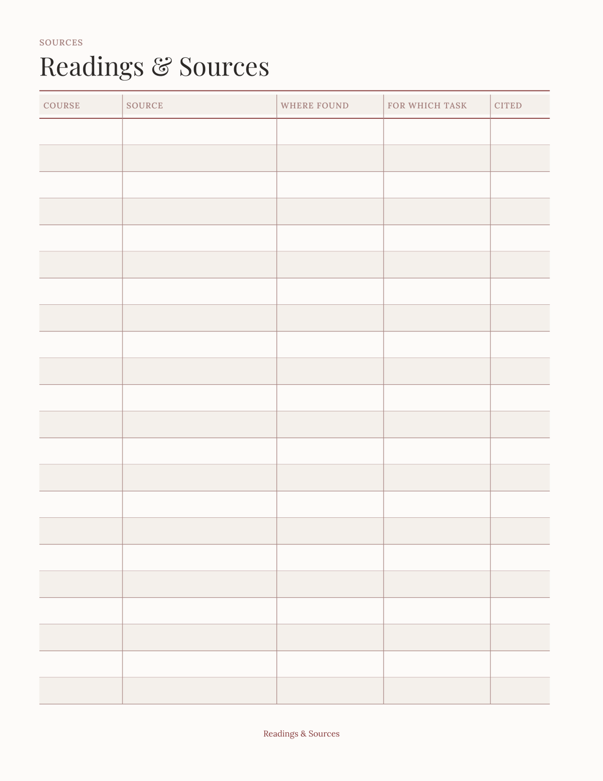 The College Semester Planner 2027 — sample page 8