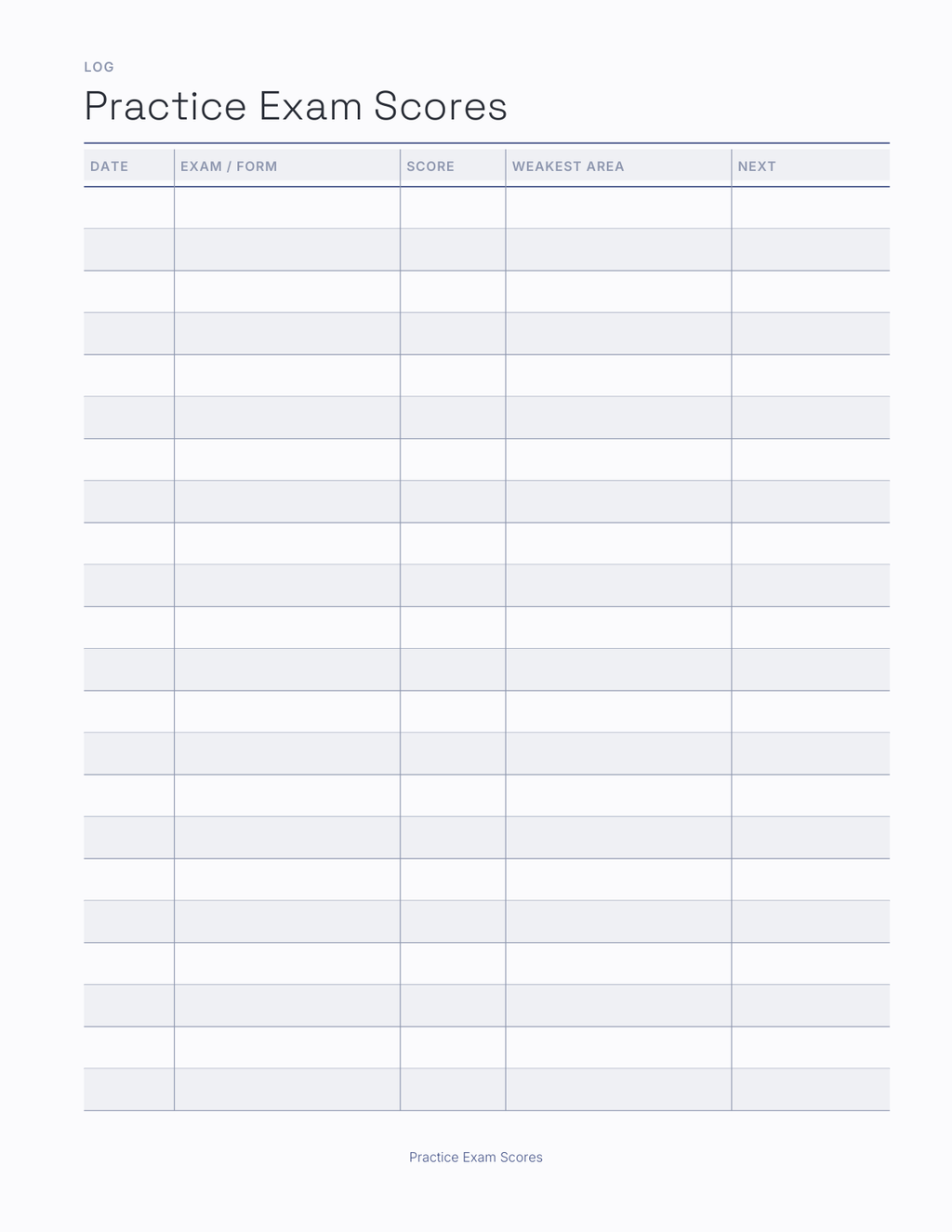 The Exam Countdown Planner 2027 — sample page 3