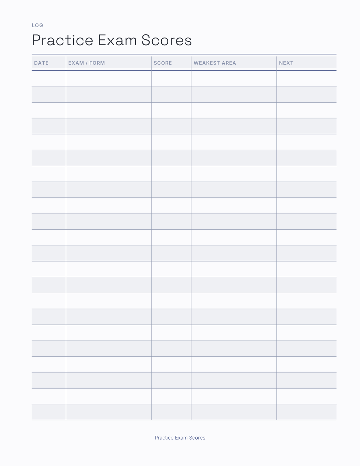 The Exam Countdown Planner 2027 — sample page 3