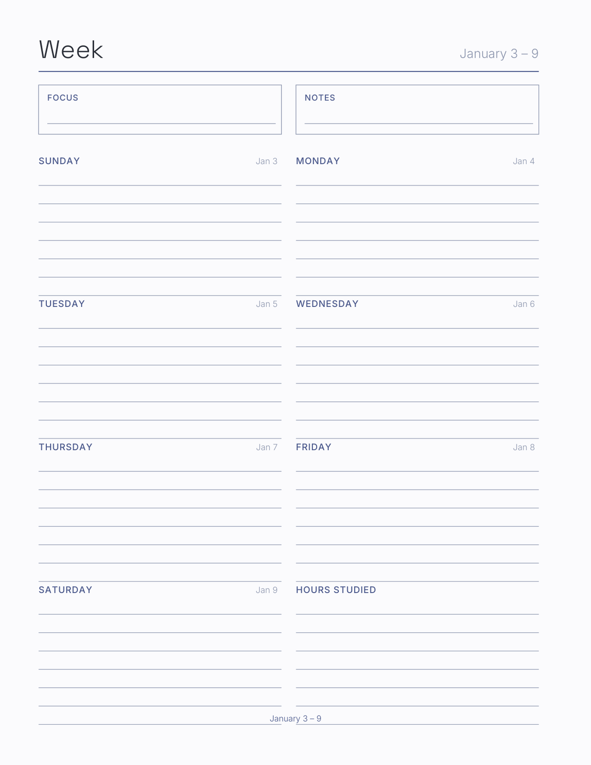 The Exam Countdown Planner 2027 — sample page 6