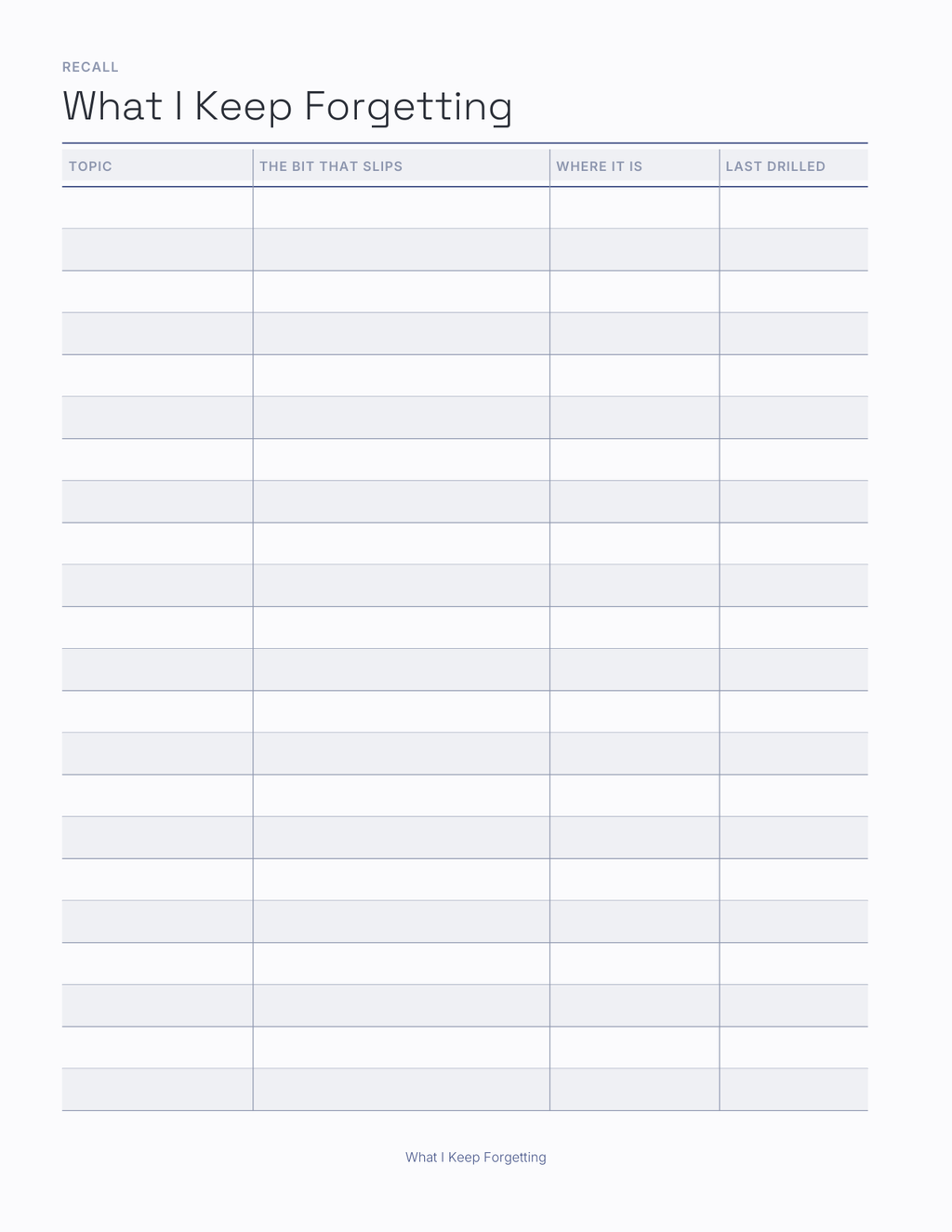 The Exam Countdown Planner 2027 — sample page 8