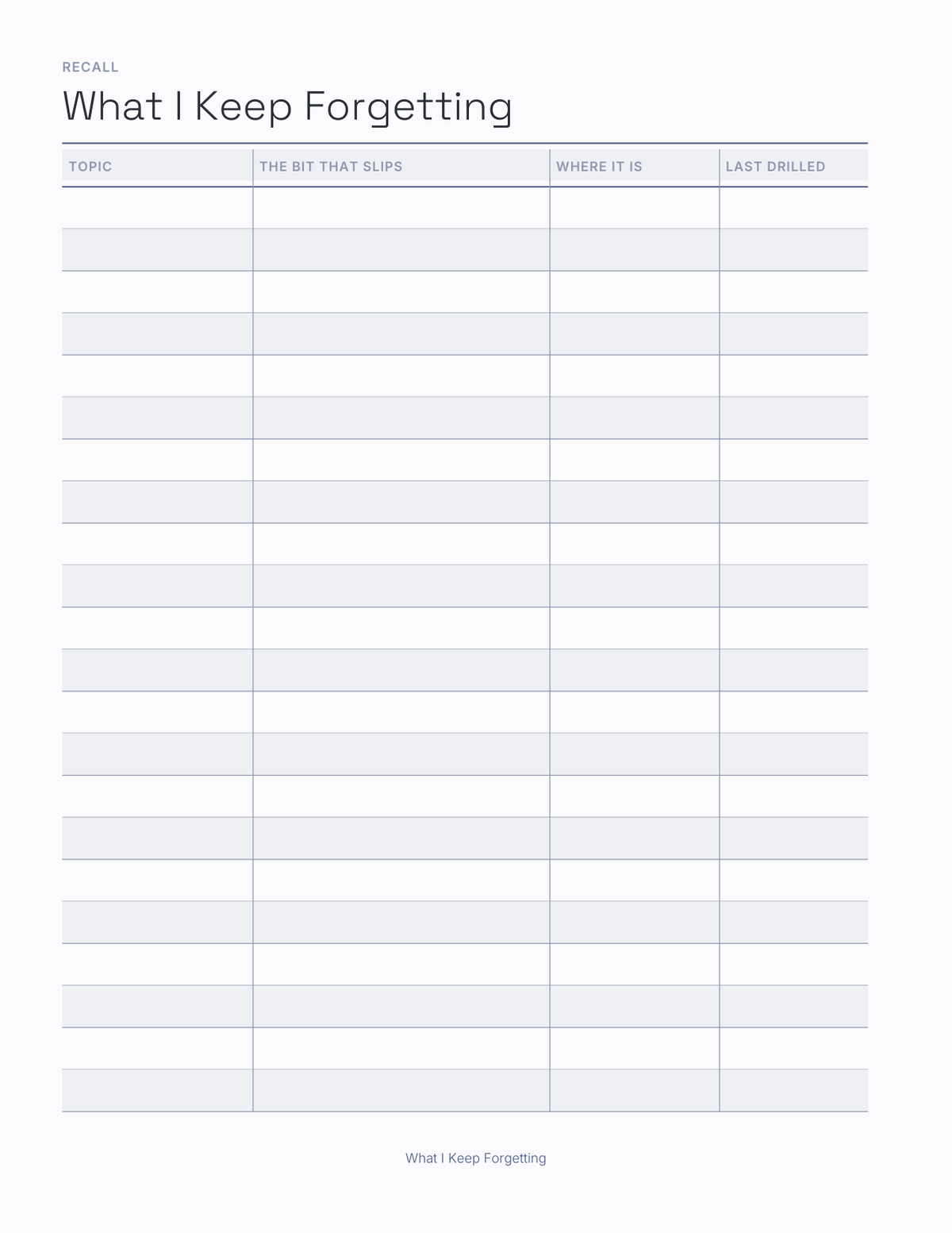 The Exam Countdown Planner 2027 — sample page 8