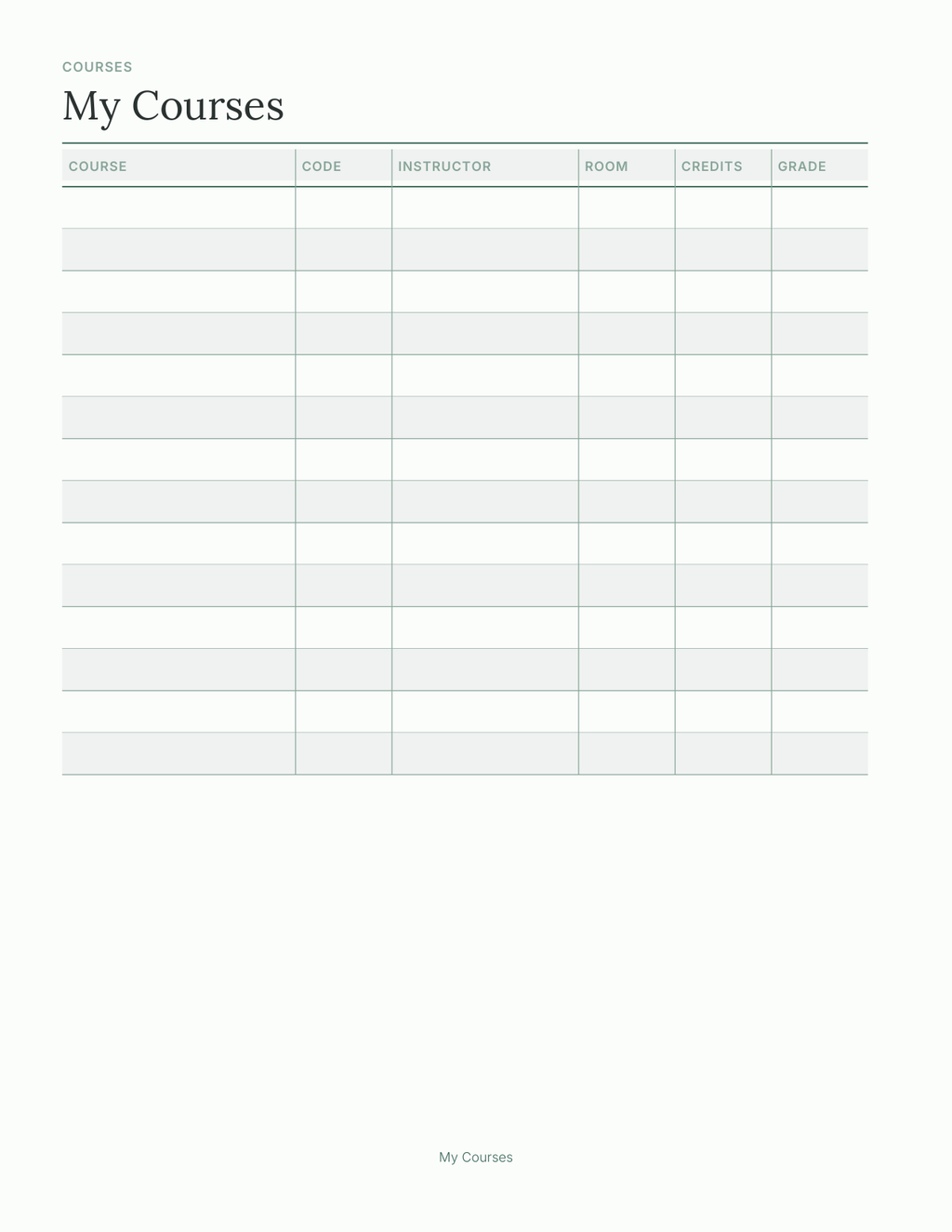 Build Your Own Student Planner 2027 — sample page 4