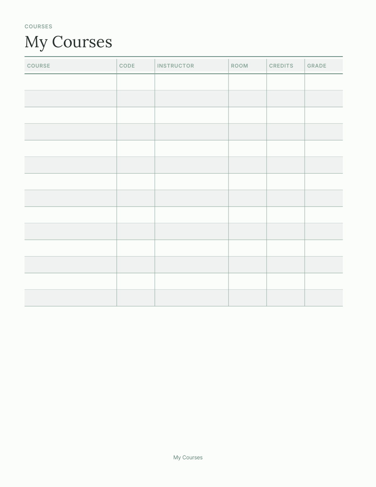 Build Your Own Student Planner 2027 — sample page 4