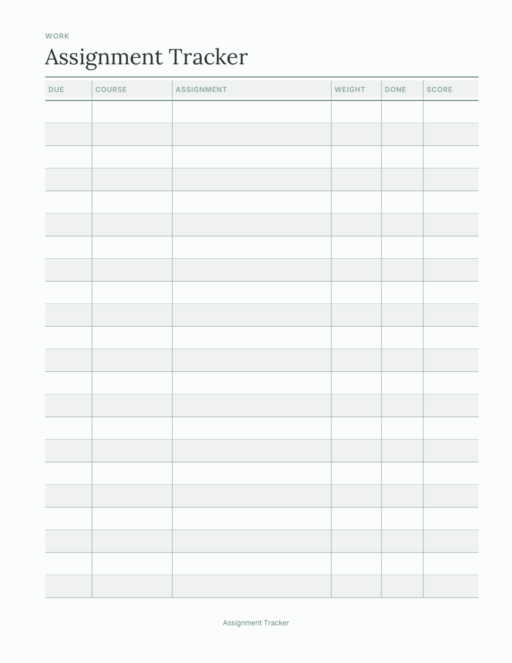 Build Your Own Student Planner 2027 — sample page 5