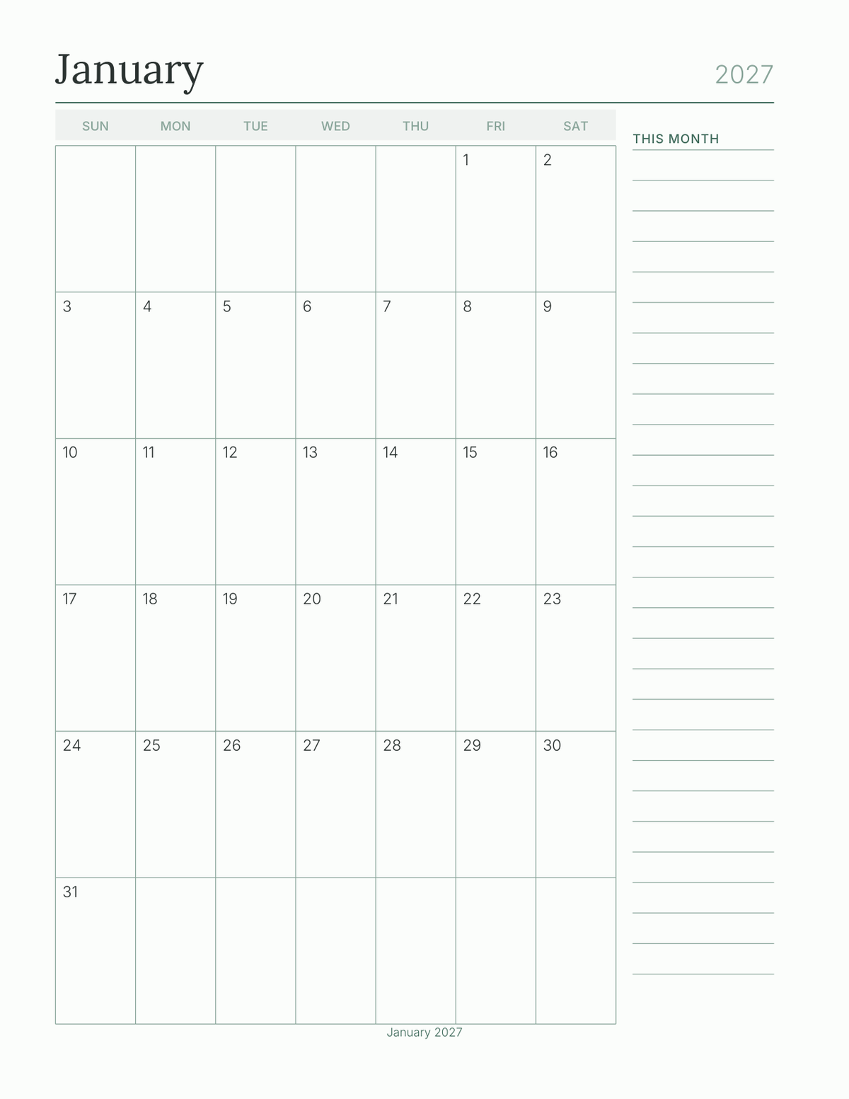 Build Your Own Student Planner 2027 — sample page 8