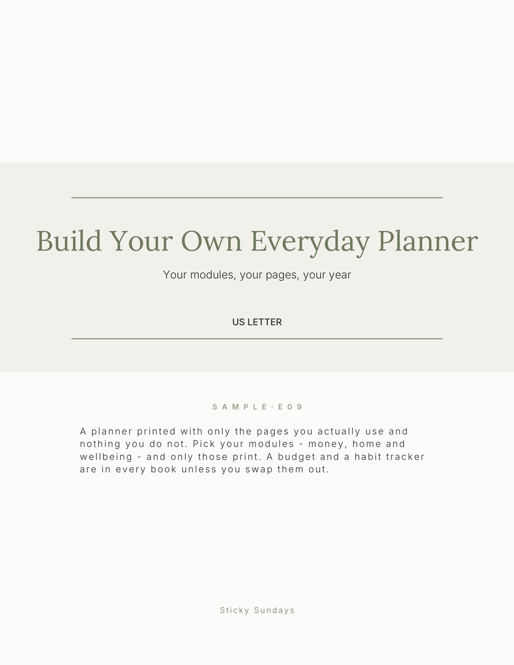 Build Your Own Everyday Planner 2027 title page