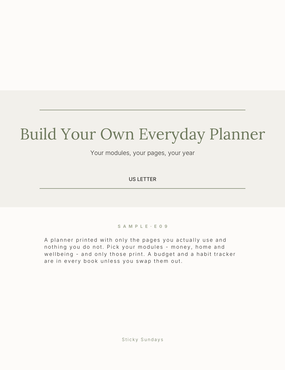 Build Your Own Everyday Planner 2027 title page