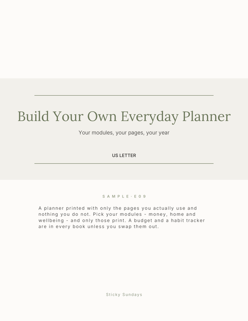 Build Your Own Everyday Planner 2027 title page