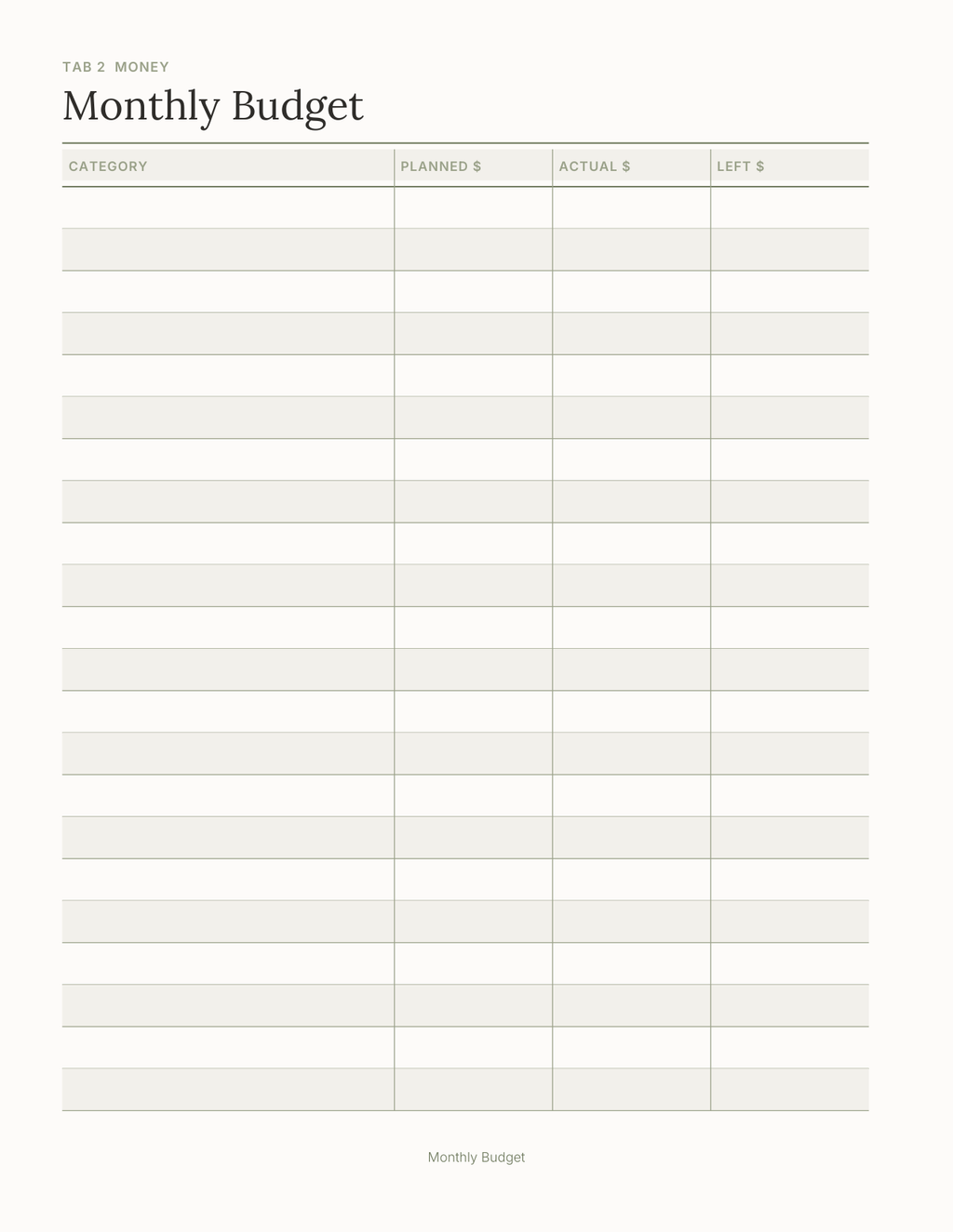 Build Your Own Everyday Planner 2027 — sample page 2