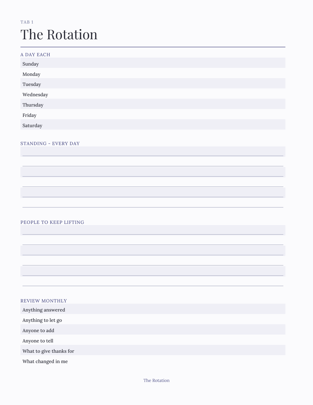 The Prayer Journal 2027 — sample page 2
