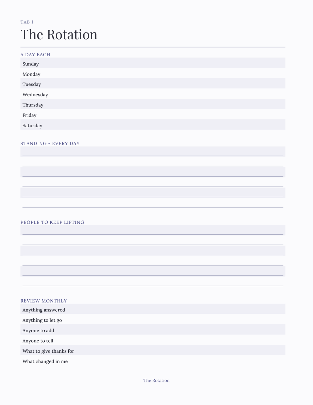 The Prayer Journal 2027 — sample page 2