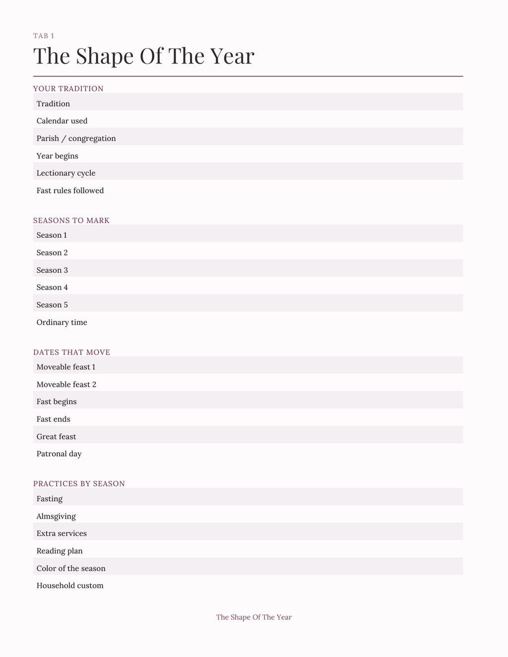 The Liturgical Year Companion 2027 — sample page 2