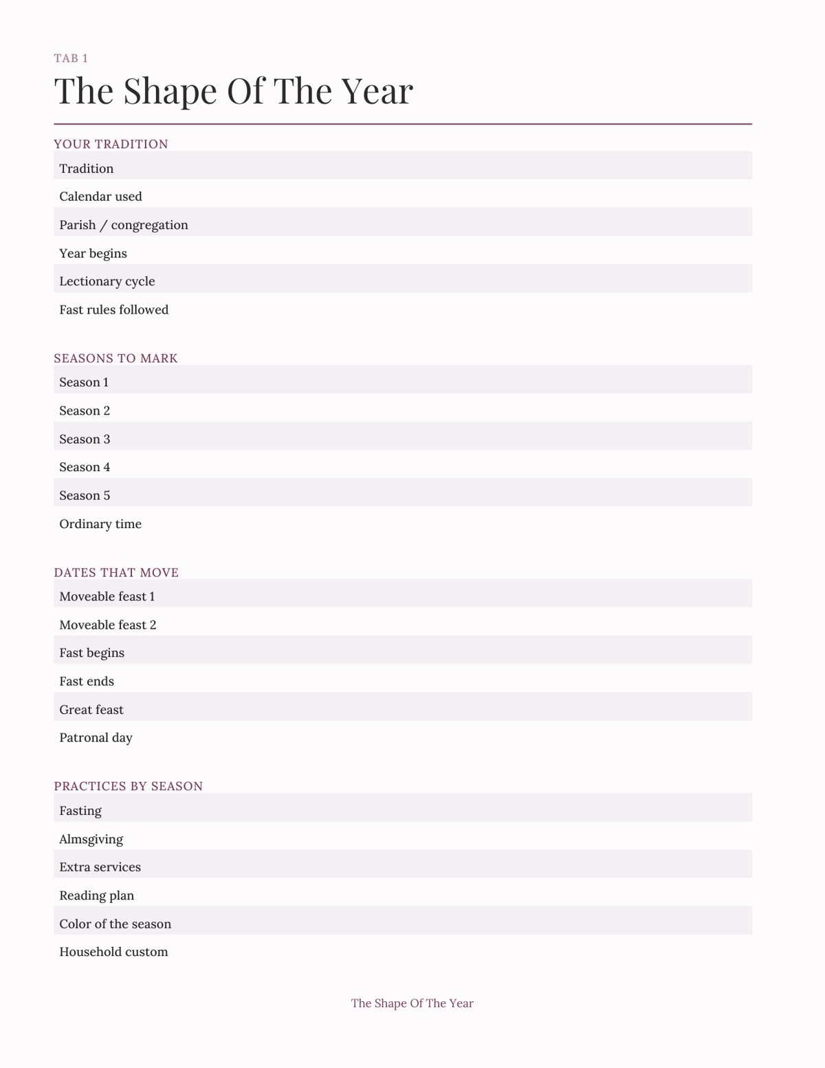 The Liturgical Year Companion 2027 — sample page 2