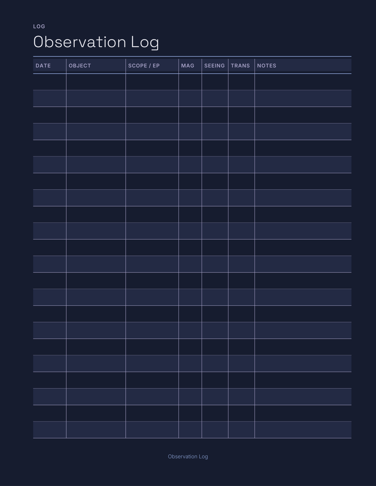 Star Watchers Planner 2027 — sample page 3