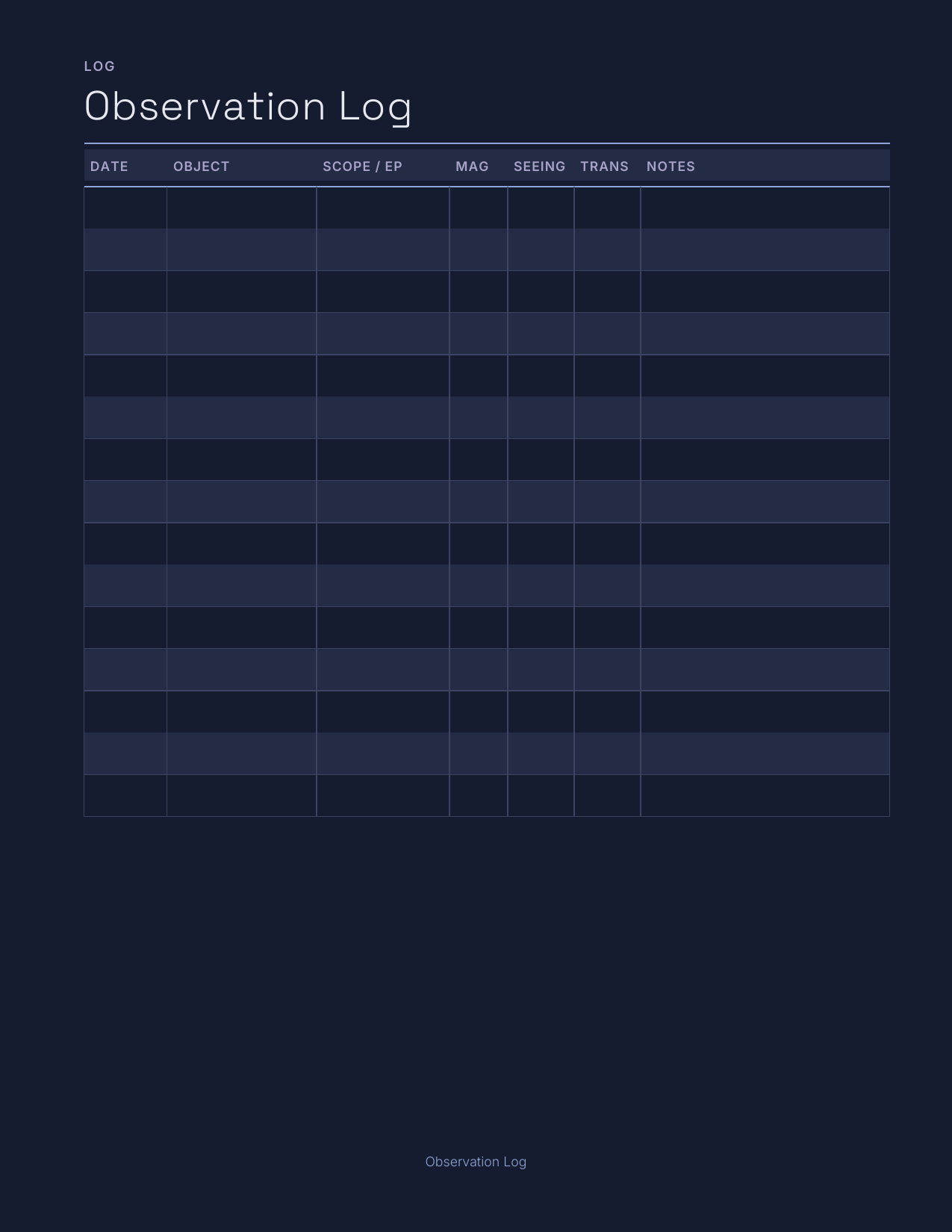Star Watchers Planner 2027 — sample page 3