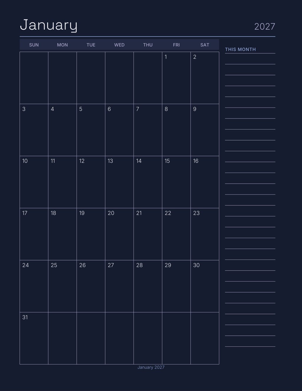 Star Watchers Planner 2027 — sample page 6