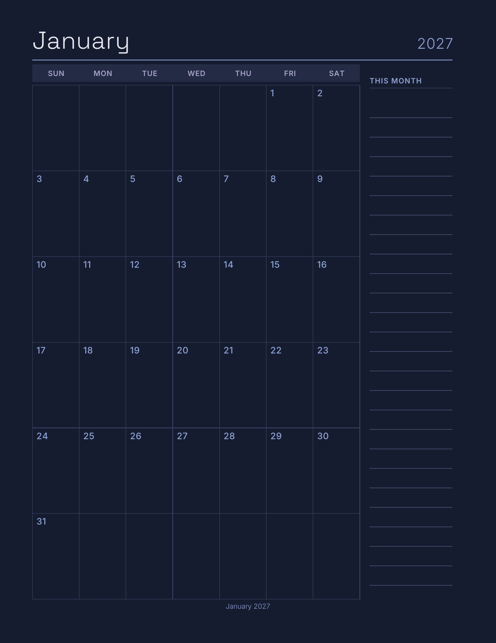 Star Watchers Planner 2027 — sample page 6