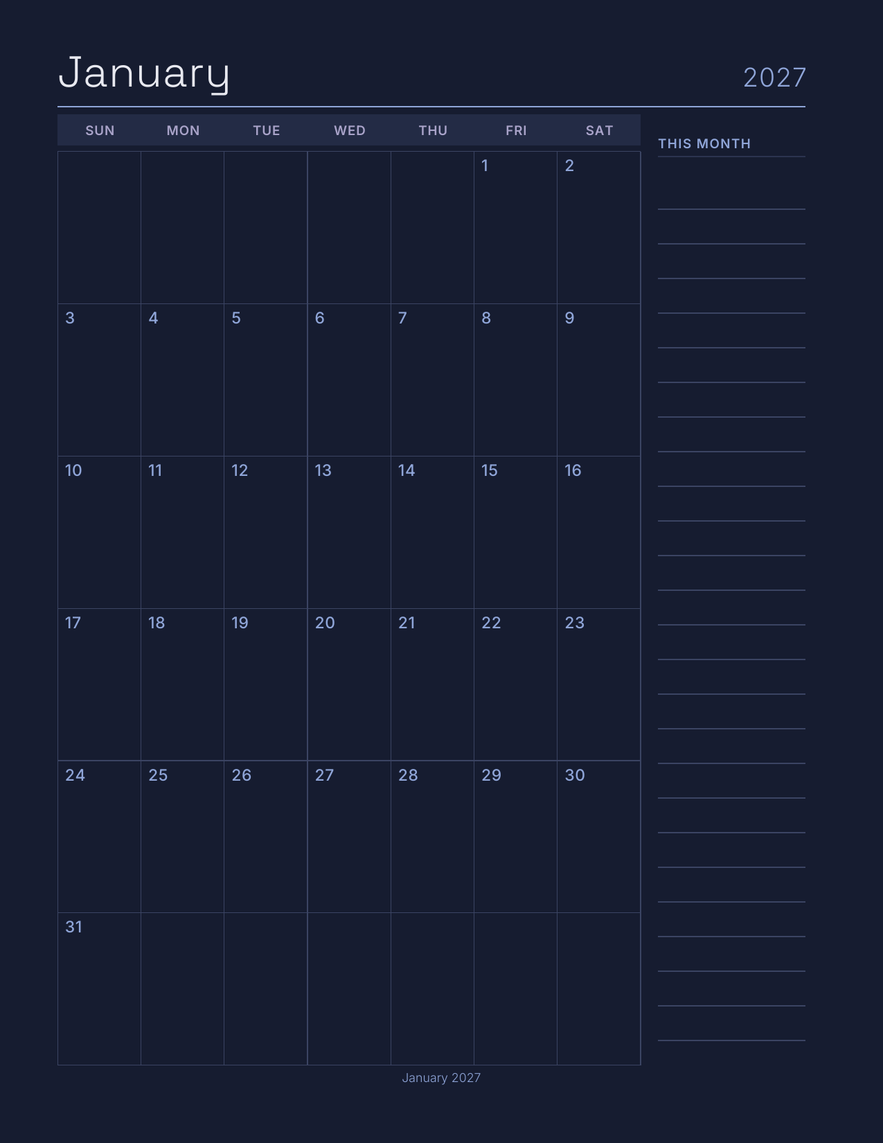 Star Watchers Planner 2027 — sample page 6