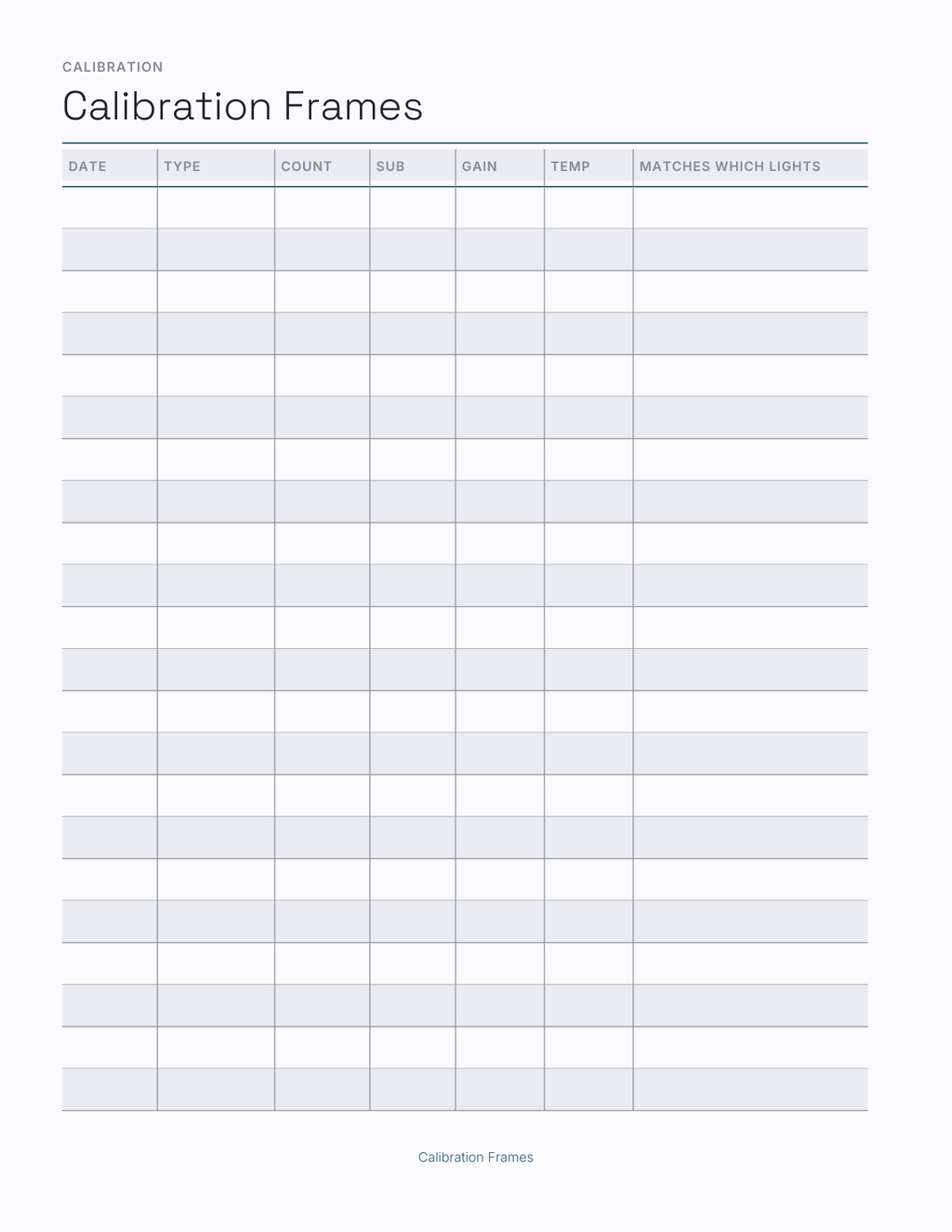 The Astrophotography Planner 2027 — sample page 4