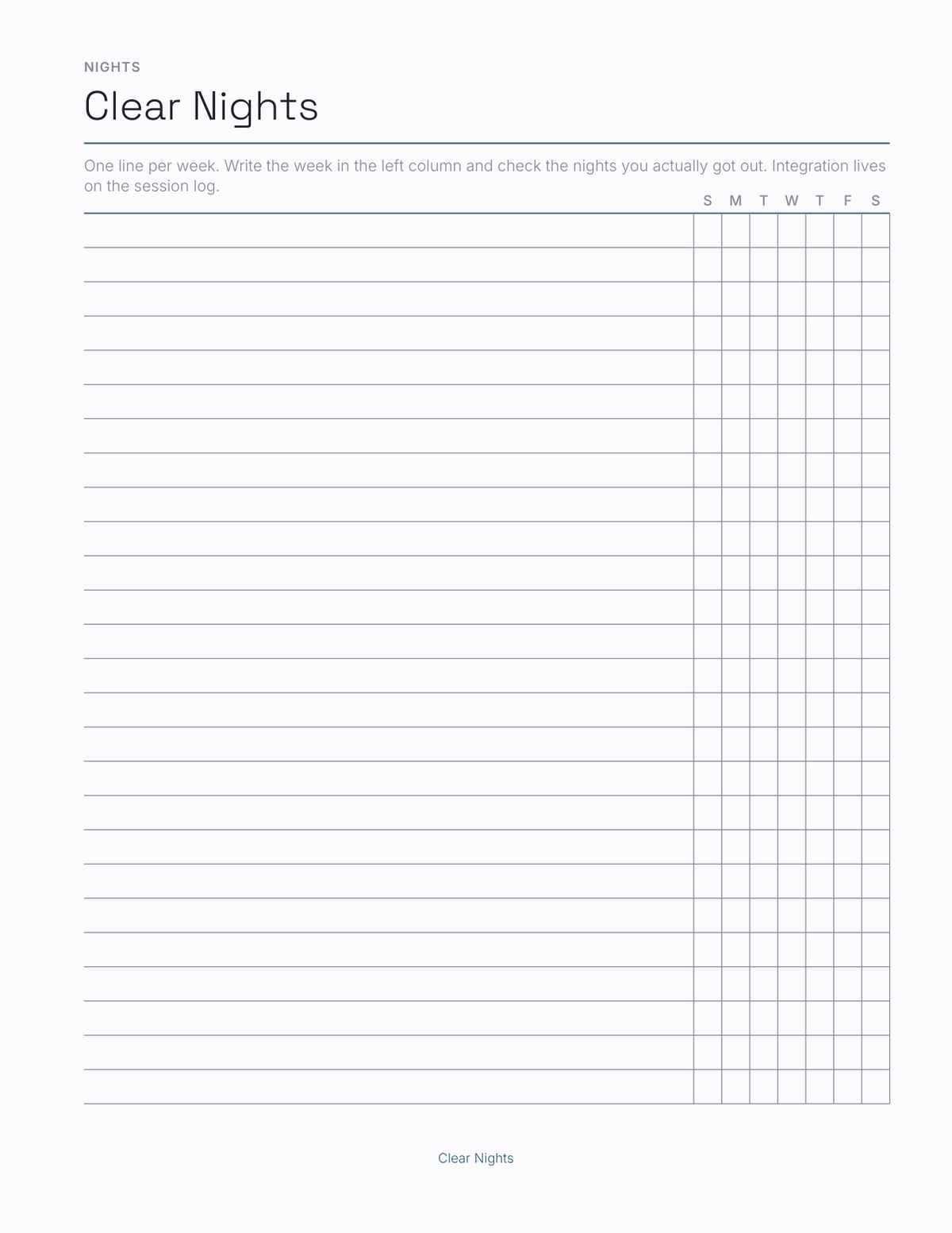 The Astrophotography Planner 2027 — sample page 5