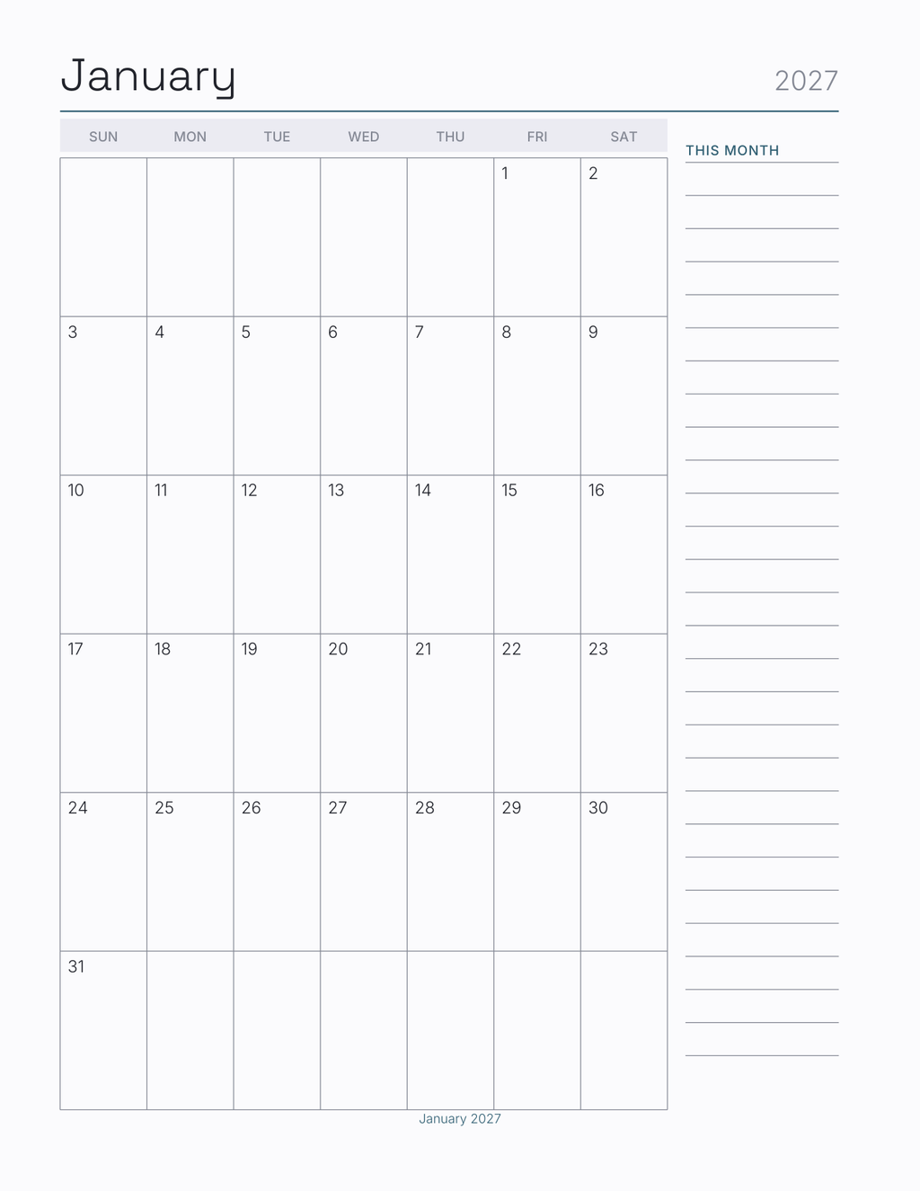The Astrophotography Planner 2027 — sample page 6