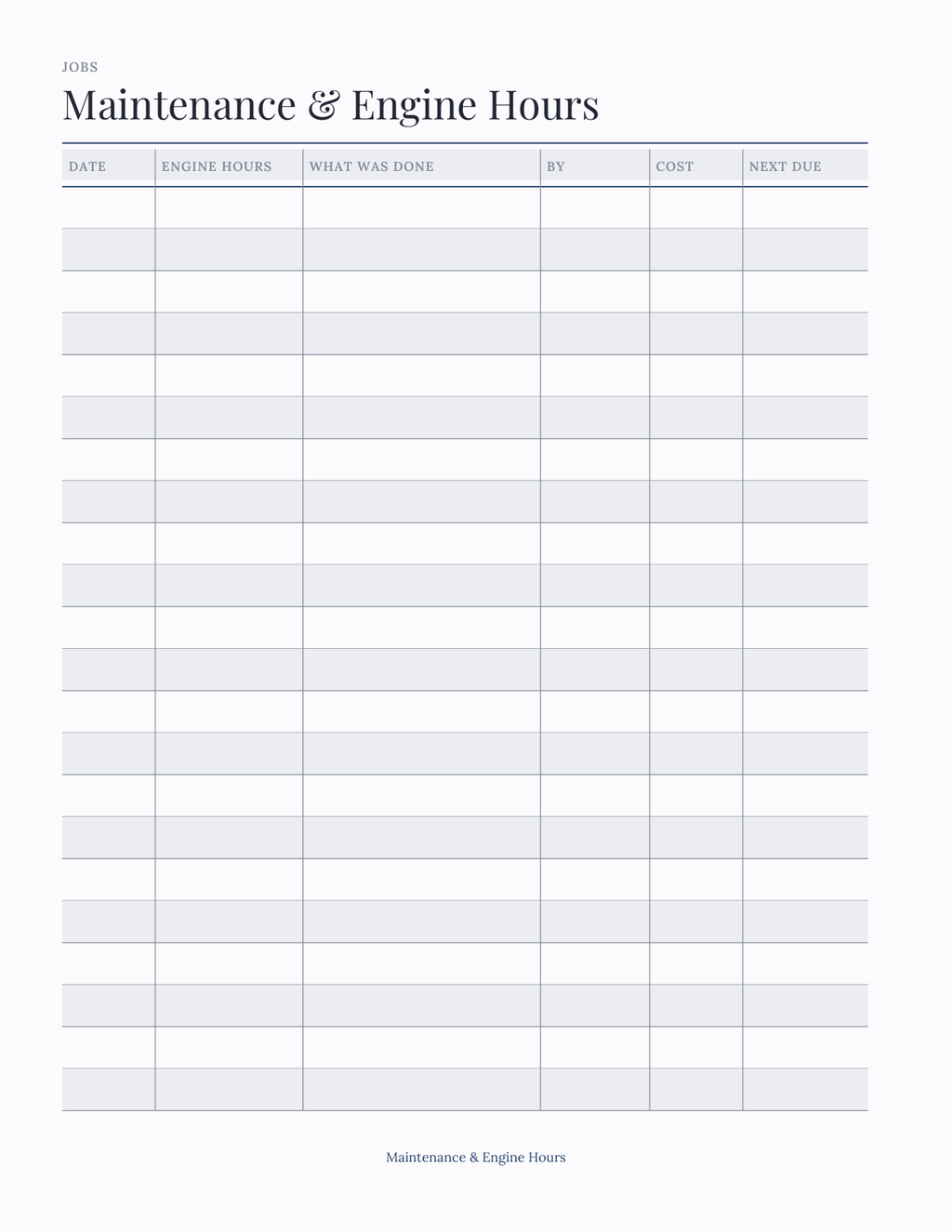 The Sailing Log 2027 — sample page 4