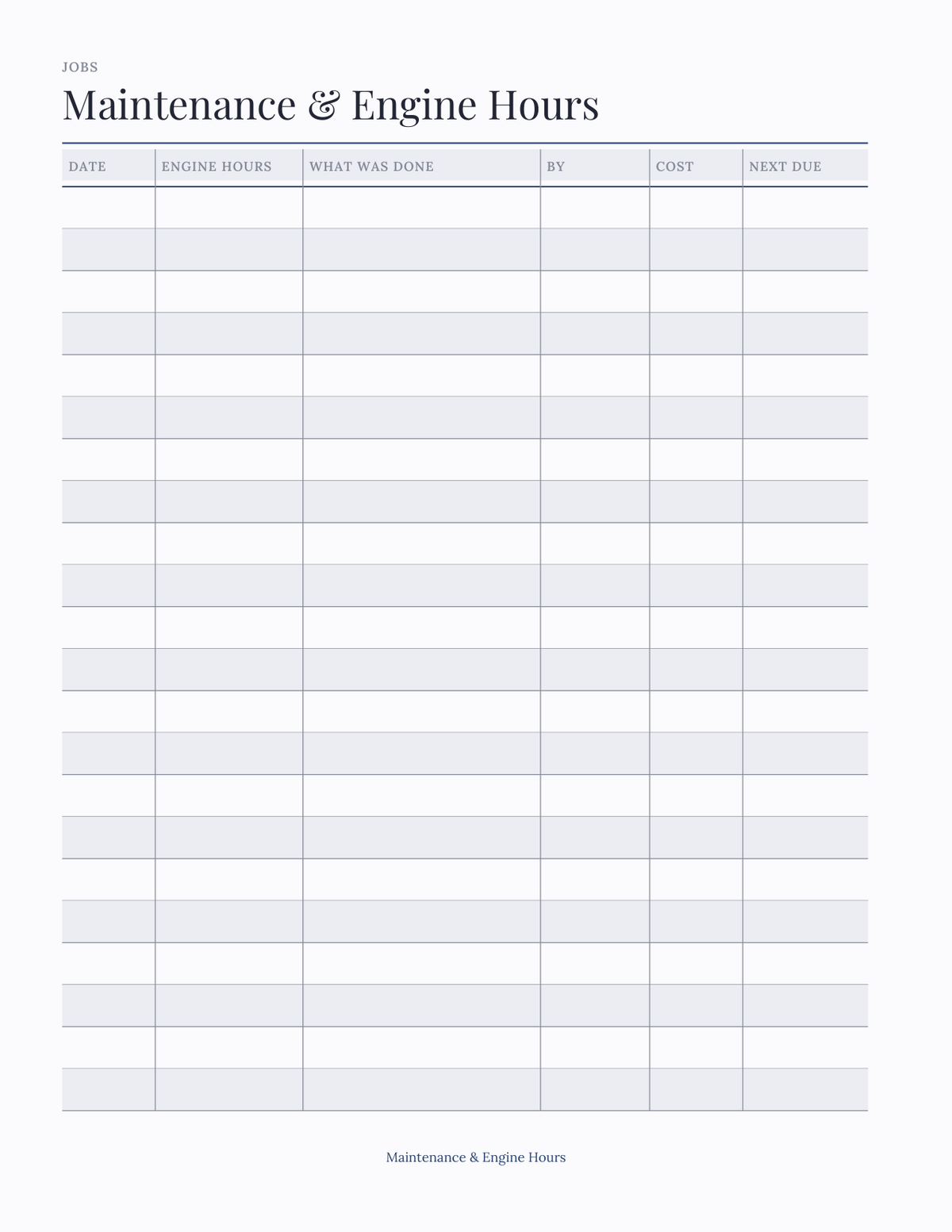 The Sailing Log 2027 — sample page 4