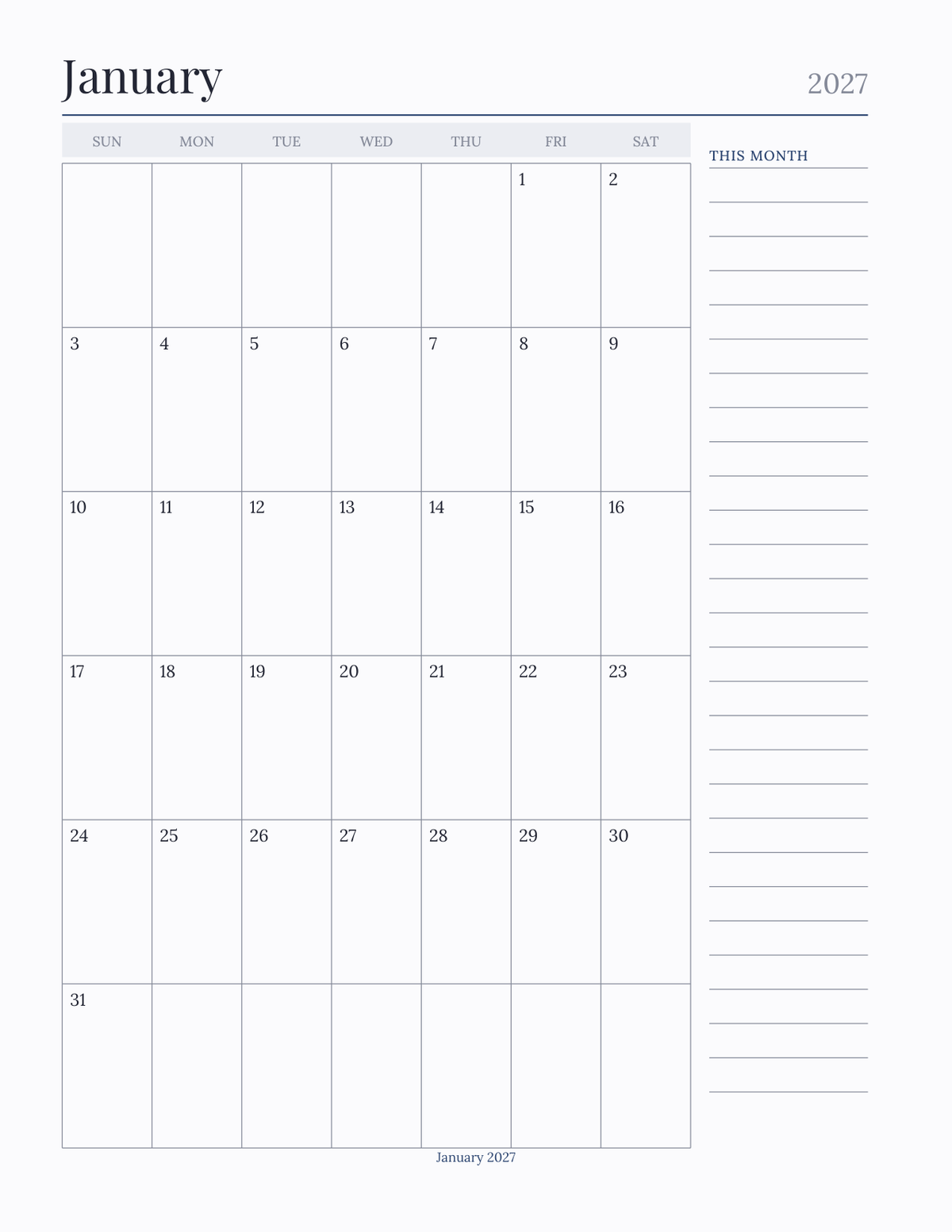 The Sailing Log 2027 — sample page 6