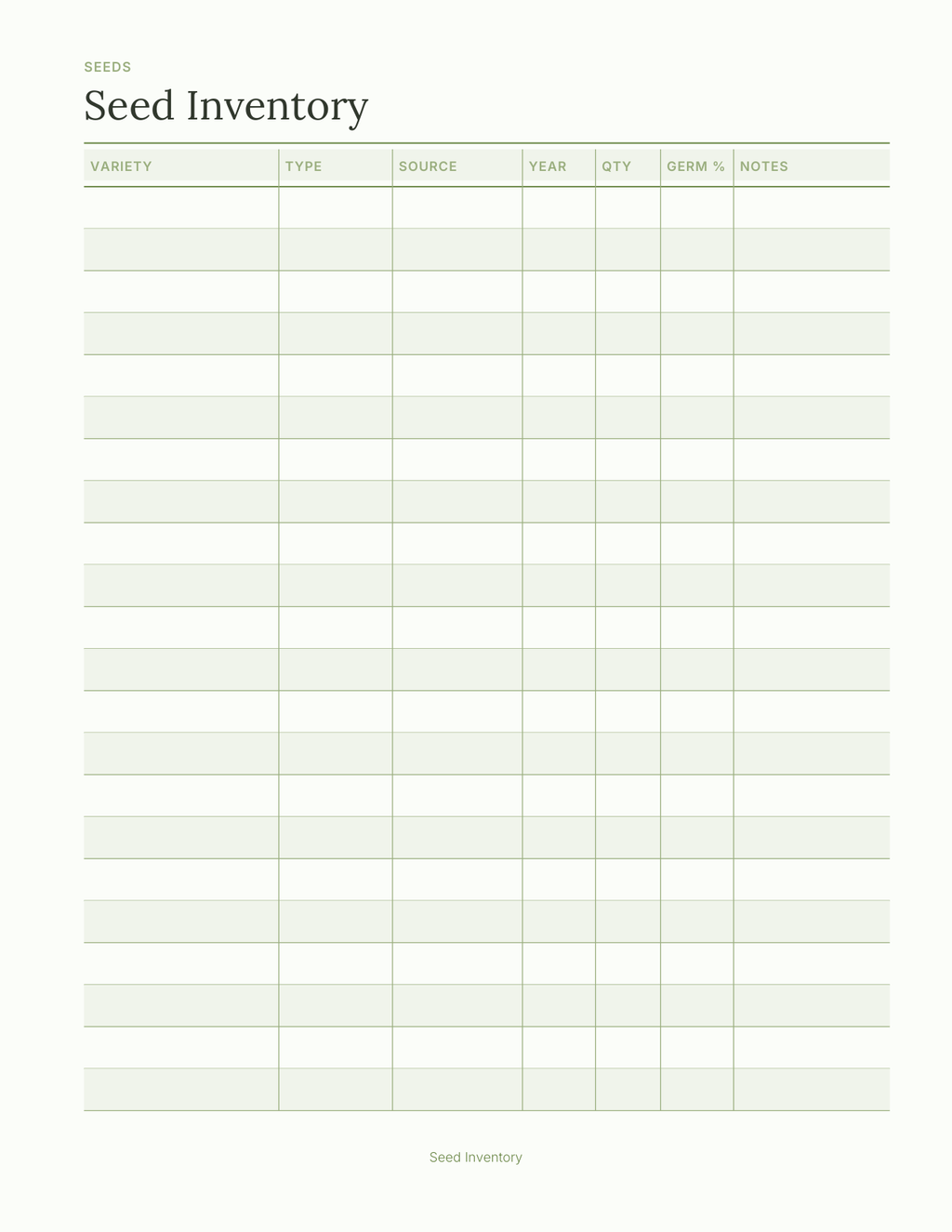 The Gardener's Planner 2027 — sample page 3