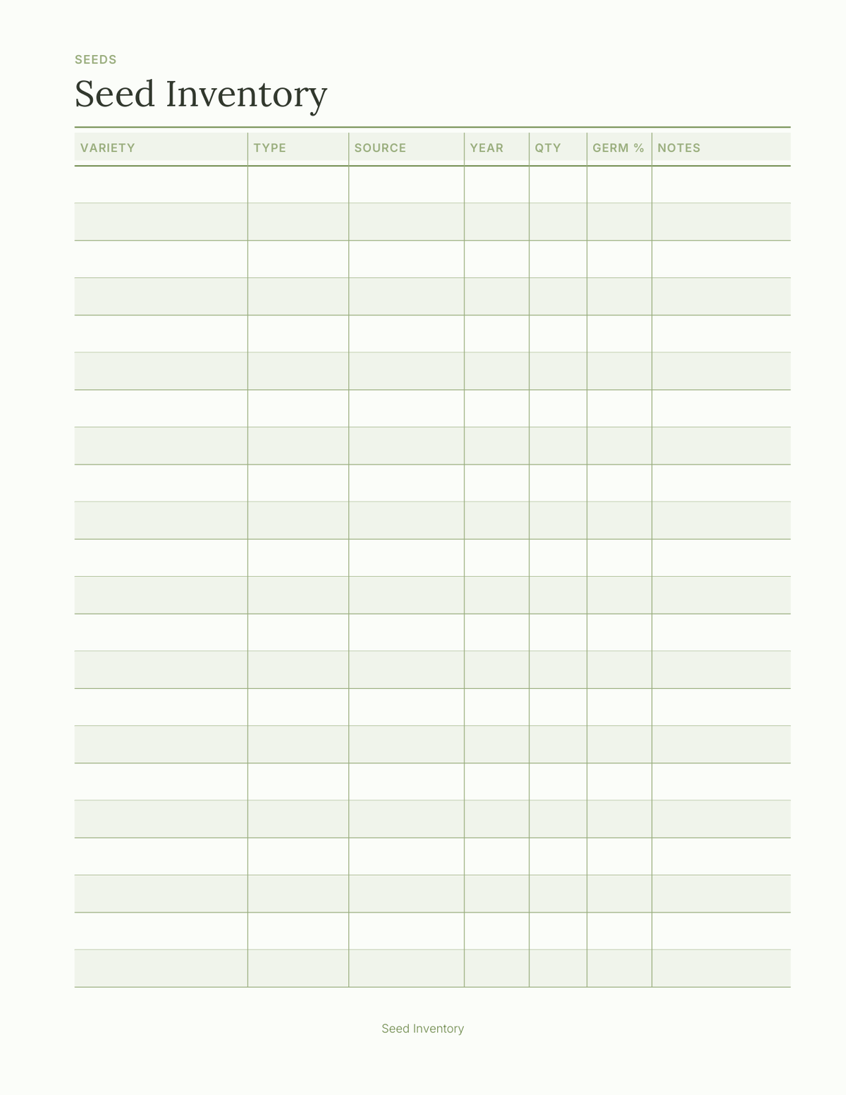 The Gardener's Planner 2027 — sample page 3