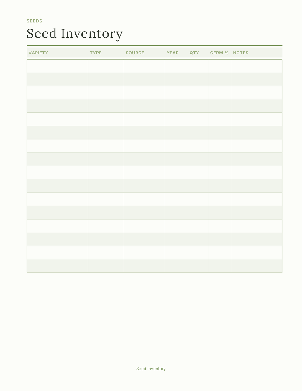 The Gardener's Planner 2027 — sample page 3