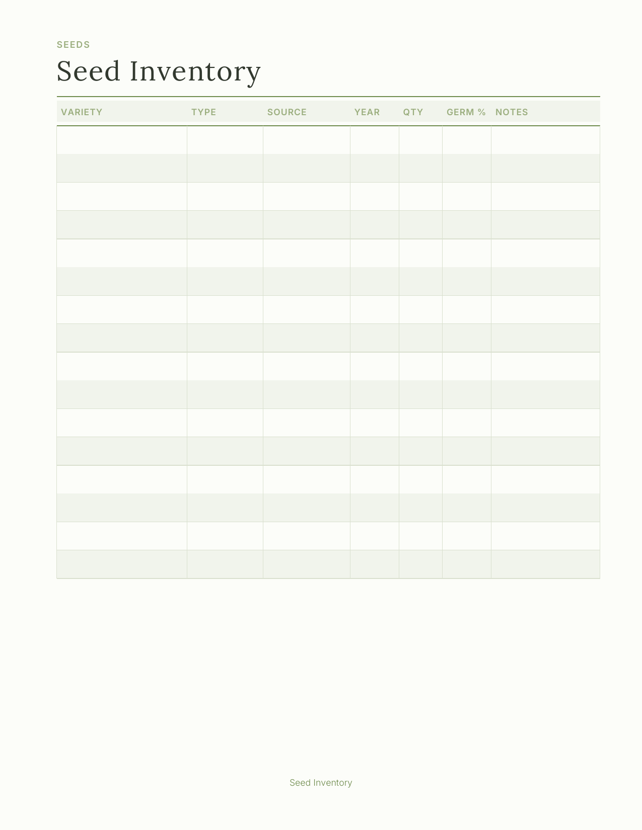 The Gardener's Planner 2027 — sample page 3