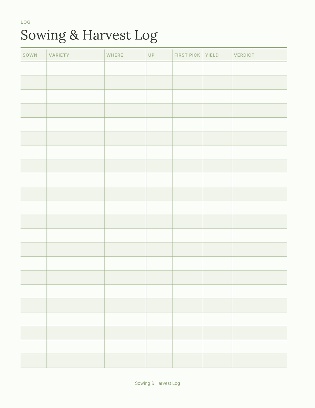 The Gardener's Planner 2027 — sample page 4