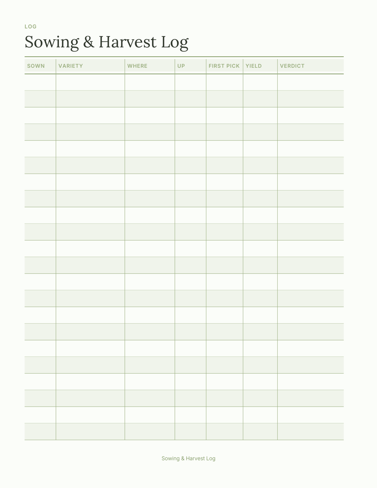 The Gardener's Planner 2027 — sample page 4