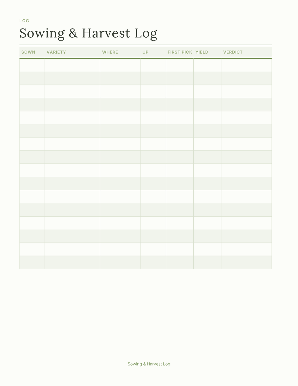 The Gardener's Planner 2027 — sample page 4